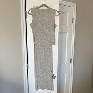 Sleeveless Gray Knit Dress